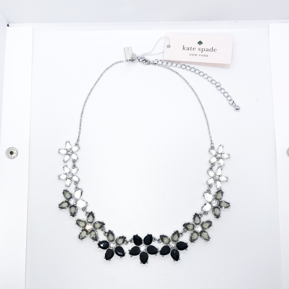 Kate Spade Black Bed of Roses Necklace